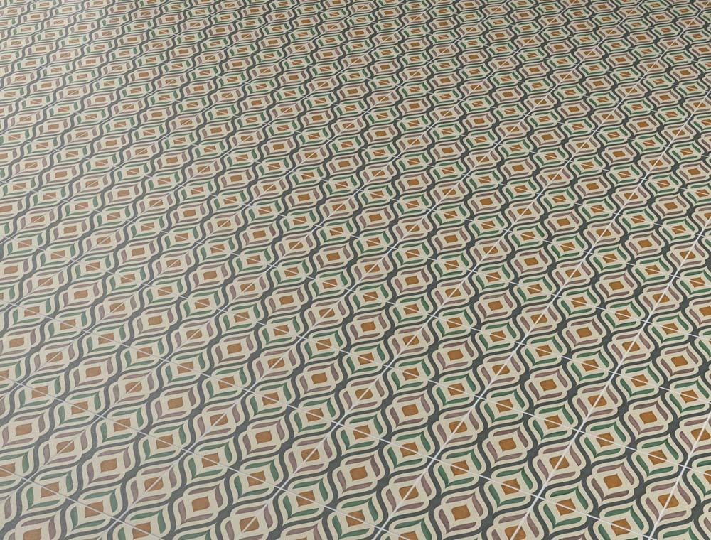 Piso Pared Fez Pétalos Multicolor Cara Única 19.8X19.8