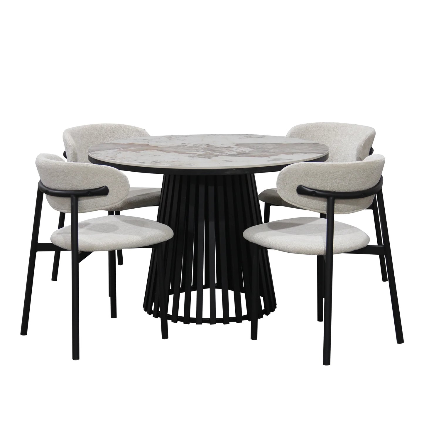 Comedor 4 Puestos Donato Beige, Negro