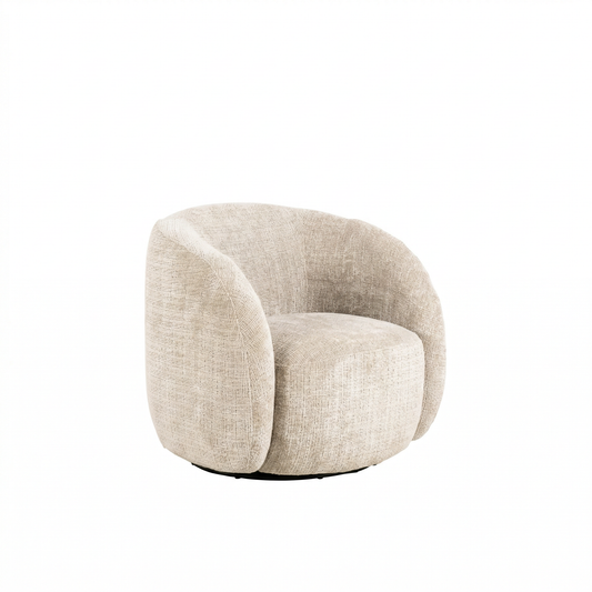 Poltrona Lodi Giratoria 360 Beige